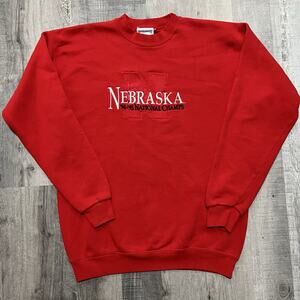 VTG Nebraska Cornhuskers 94-95 Red National Champions Huskers College Sweatshirt